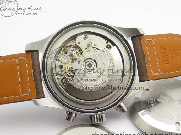 MIROTIME 0301 Pilot Chrono 20th ZF 1:1 Best Edition Black Dial On Brown Leather Strap A ZeroBulk 7236